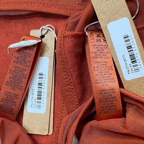 SKIMS Lot of 2 Ultra Fine Mesh Micro Dipped Thong Chili Womens 4X - Picture 11 of 12